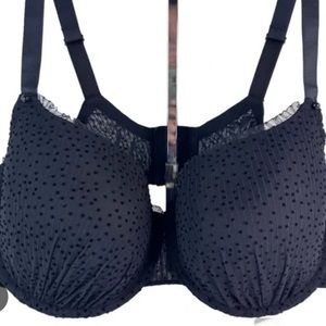 Savage X Fenty Women’s Black Polka Dot Bra size 40DDD